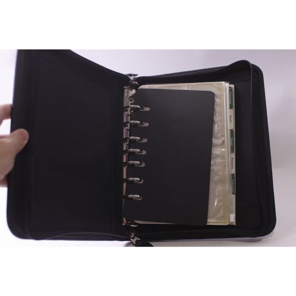 Day Planner, Black, Binder, Zipper Lock, Calendar, Notes, ~ 250729-WH 1335 - Picture 2 of 6